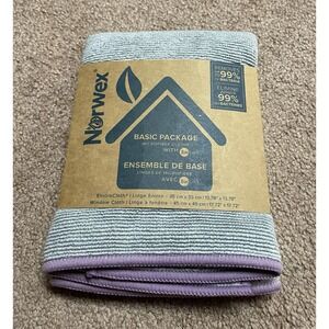 Norwex Basic Package Microfiber 2 Cloths‎ EnviroCloth Grey & Window Cloth Purple
